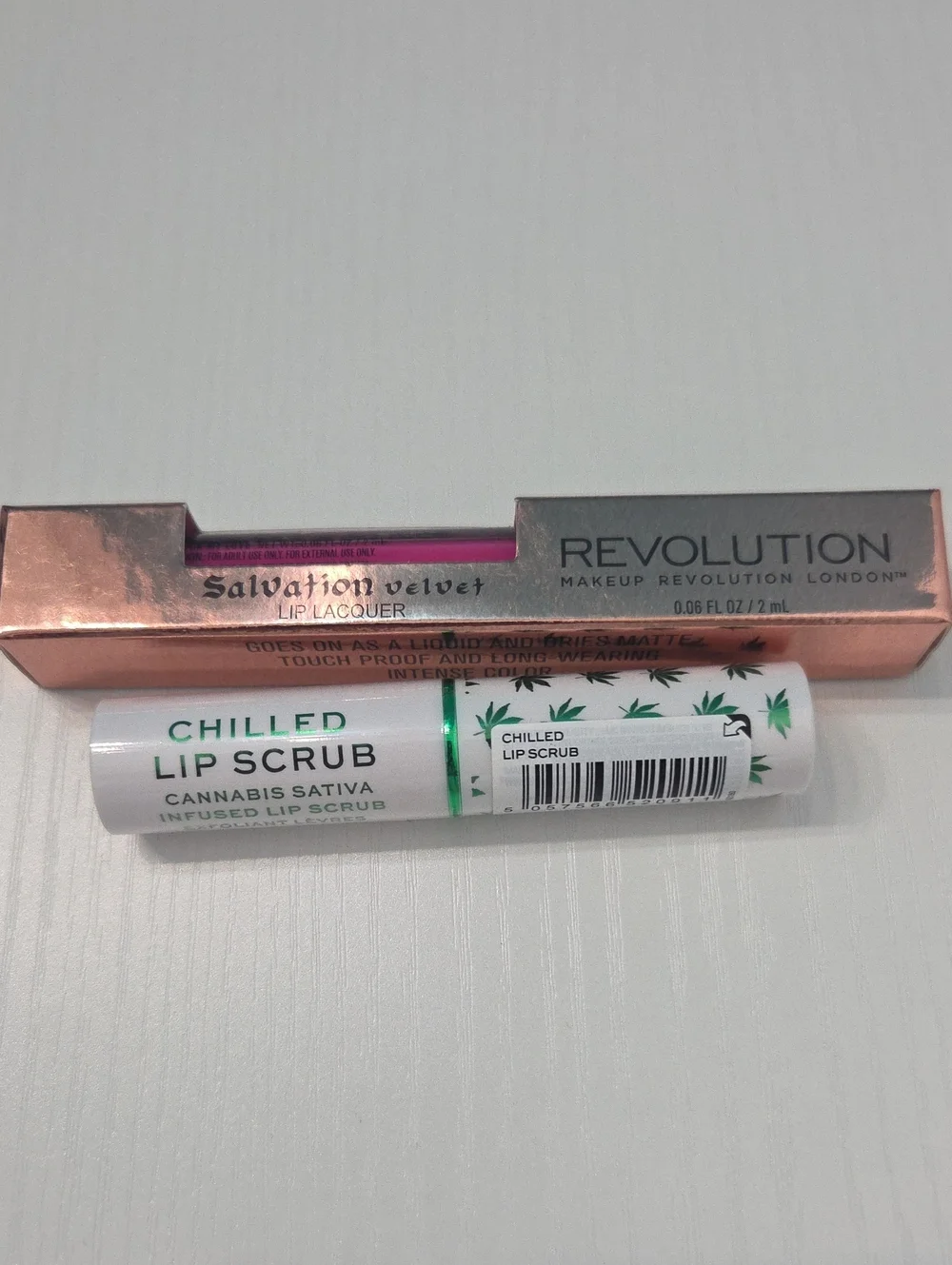 Revolution Salvation Velvet Lip Lacquer With Lip Scub - Pink
